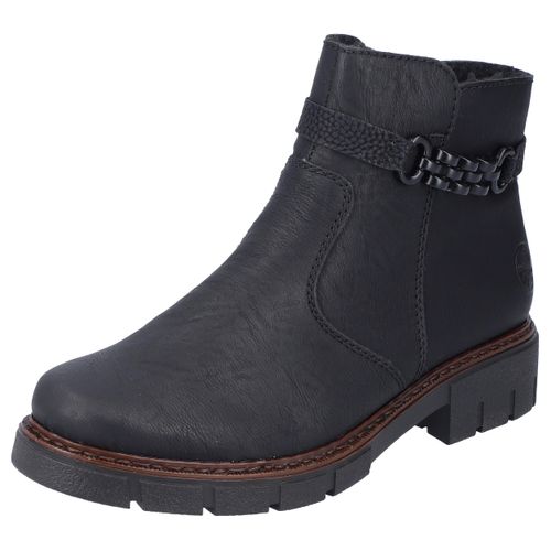Winterstiefelette RIEKER, Damen, Gr. 40, schwarz, Lederimitat, klassisch, Schuhe, mit Warmfutter ausgestattet
