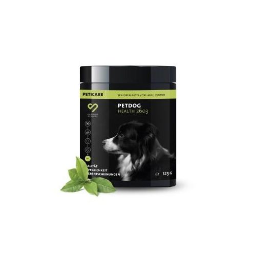 Peticare Senior Pulver für Hunde, fördert Vitalität & Beweglichkeit im Alter