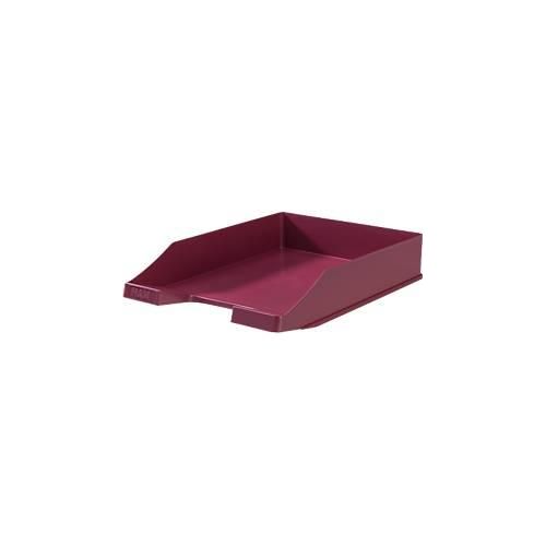 Briefablage KARMA, DIN A4/C4, Kunststoff, stapelbar, stabil, B 255 x T 348 x H 65 mm, öko-rot