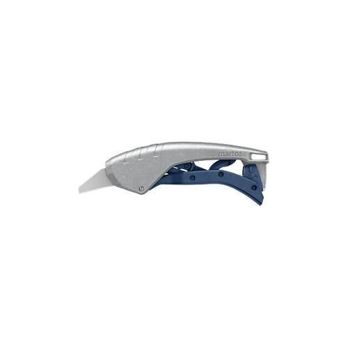 Sicherheitsmesser Martor 610 XDR, 3-in-1 Hebel, Auto-Klingenrückzug, metalldetektierbar, L 158 x B 27 x H 76 mm, Stahl/Aluminium/Kunststoff, blau