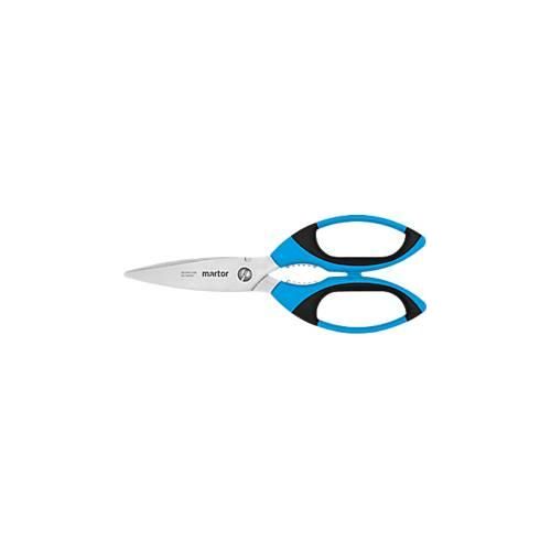 Sicherheitsschere Martor Secumax 565, ergonomisch, Drahtkerbe und Krallen, Spezialschliff, L 218 x H 83 mm, rostfreier Stahl/GFK, blau-schwarz