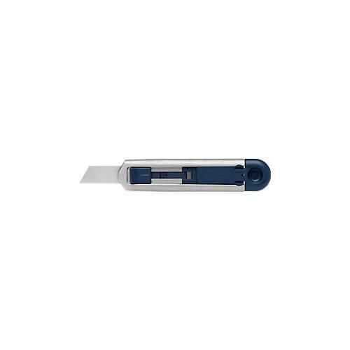 Sicherheitsmesser Martor Secunorm Profi40 MDP, ergonomisch, metalldetektierbar, L 143 x B 17 x H 31 mm, rostfreier Stahl/Aluminium/Kunststoff, blau