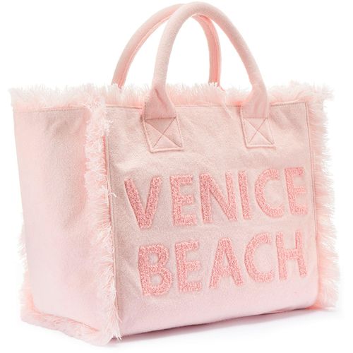 Shopper VENICE BEACH "Henkeltasche", Damen, Gr. B/H/T: 35cm x 32cm x 14cm, rosa, Textil, unifarben, Taschen, Handtasche, Schultertasche, große Tasche, Tragetasche, Strandtasche
