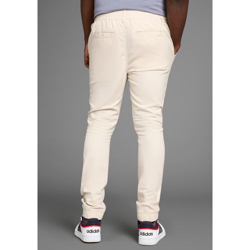 Leinenhose DELMAO, Herren, Gr. S, N-Gr, beige (sand), Web, Obermaterial: 55% Leinen, 45% Baumwolle, Leinenoptik, casual, bequem lang, Hosen, Leinenhose mit Kordelzug