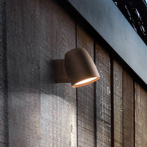 Bover LED-Außenwandlampe Nut, terracotta, Alu/Stahl