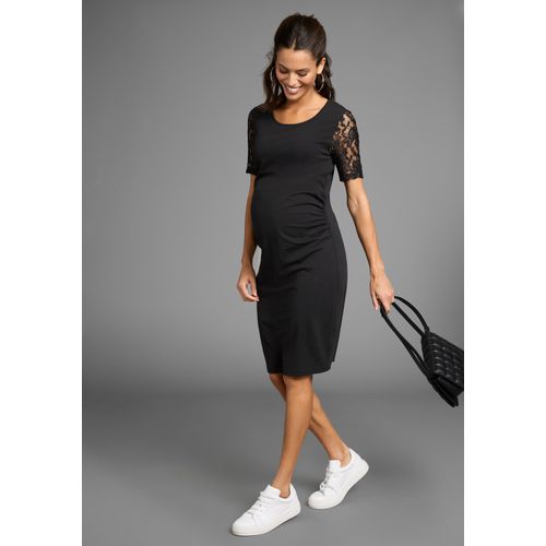 Neun Monate Umstandskleid »Schwangerschaftkleid mit Spitze«, Jersey-Kleid für Schwangerschaft und Stillzeit