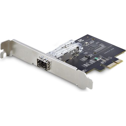 StarTech.com 1-Port GbE SFP Network Card, PCIe 2.1 x1, Intel I210-IS, 1GbE Controller, 1000BASE Copper/Fiber Optic, Single-Port Gigabit Ethernet NIC, Desktop/Server Backplanes