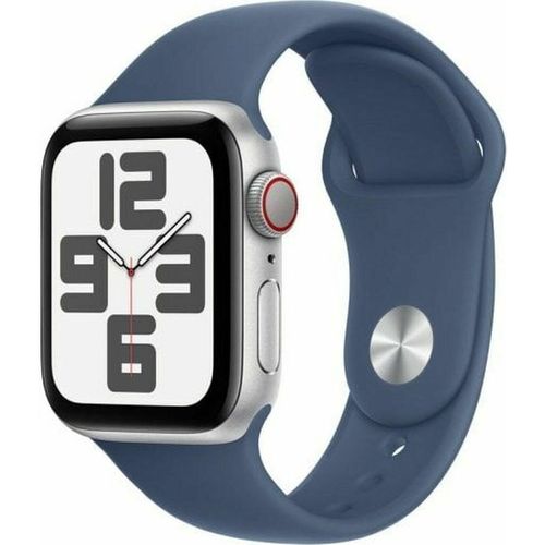 Apple Watch SE GPS + Mobilfunk 40mm Aluminium Silber Denim Sportarmband
