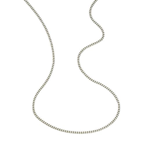 Zeeme Basic Halskette Silber 925 rhodiniert Panzerkette 45cm lang