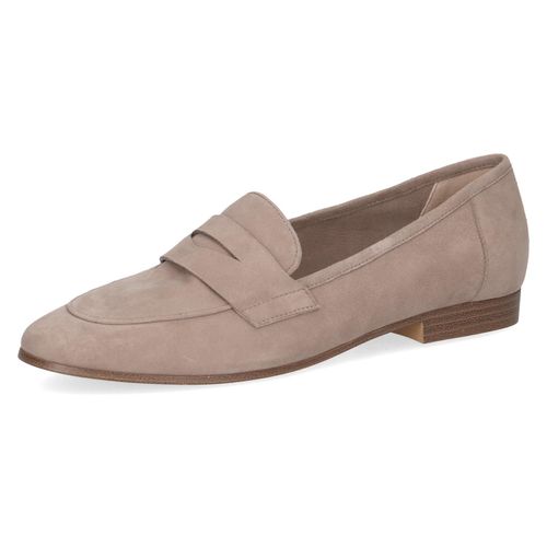 Slipper CAPRICE, Damen, Gr. 37,5, braun, Veloursleder, klassisch, Schuhe, Blockabsatz, Businessschuh, Schlüpfschuh mit Zierriegel