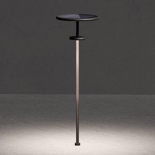 KLEWE LED-Solarlampe PLANET B anthrazit 160 cm Erdspieß IP65
