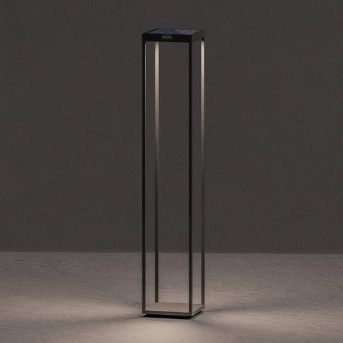 KLEWE LED-Solarlampe RADIA MEGA, anthrazit, 110 cm, Alu IP65