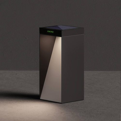 KLEWE LED-Solarlampe MILIO SIDE, anthrazit, 35 cm, Alu, IP65