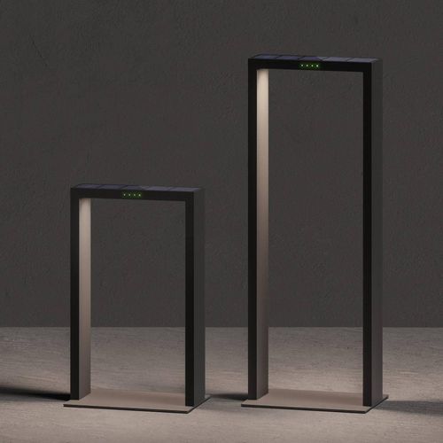 KLEWE LED-Solarlampe AXIS MINI, anthrazit, 40 cm, Alu, IP65
