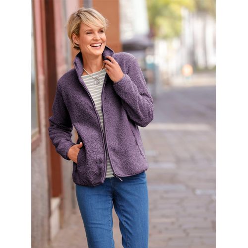 Fleecejacke CASUAL LOOKS, Damen, Gr. 40, lila (feige), 100% Polyester, unifarben, Langarm, Jacken