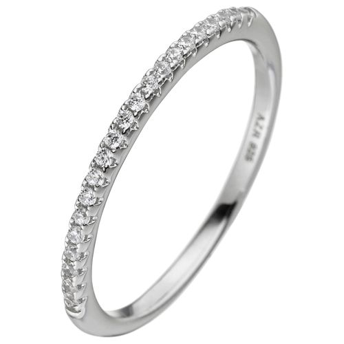 Silberring JOBO Gr. 60, silber (silber 925), Fingerringe, Damen, 60, Silber 925 (Sterlingsilber), schmal 925 Silber mit 21 Zirkonia