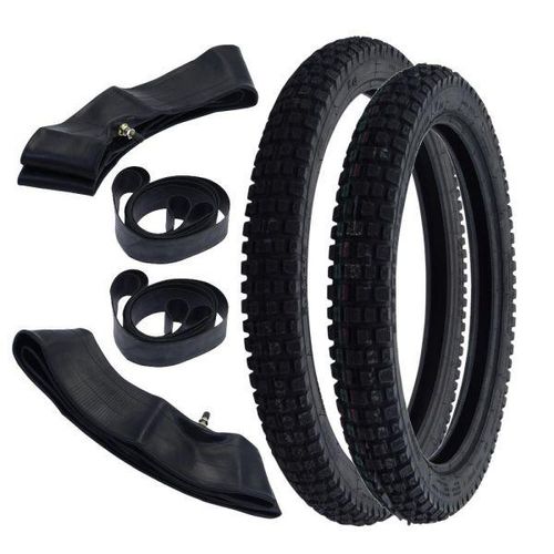 Reifen Set Enduro Motocross Heidenau K46 2.50-19 41M TT vorn + K46 2.75-17 47M TT hinten + Schlauch + Felgenband