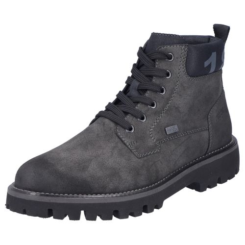 Winterstiefelette RIEKER, Herren, Gr. 46, grau (anthrazit), Lederimitat, used, sportlich, Schuhe, Winterboots, Outdoorstiefelette mit TEX und Innenreißverschluss