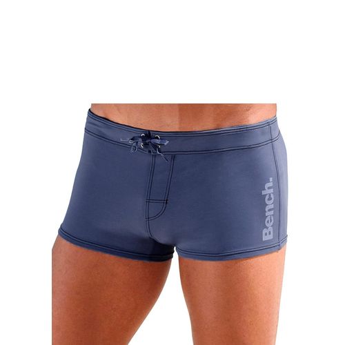 Boxer-Badehose BENCH., Herren, Gr. 4, N-Gr, blau, Polyamid, unifarben, Badehosen, mit seitlichem Logoprint