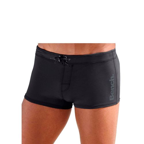 Boxer-Badehose BENCH., Herren, Gr. 7, N-Gr, schwarz, Polyamid, unifarben, Badehosen, mit seitlichem Logoprint