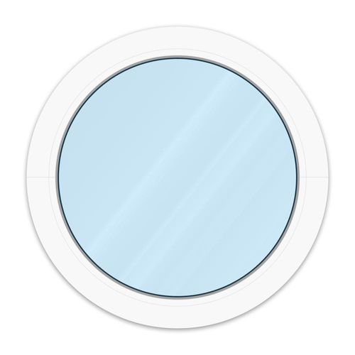 fensterversand.com Bullaugenfenster, rundes Holz-Fenster, Classic IV 68, Weiß, 635 x 635 mm, 2-fach Verglasung, individuell konfigurieren