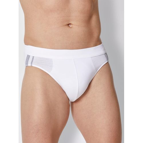 Slip SCHIESSER, Herren, Gr. 6, weiß, 95% Baumwolle, 5% Elasthan, Unterhosen