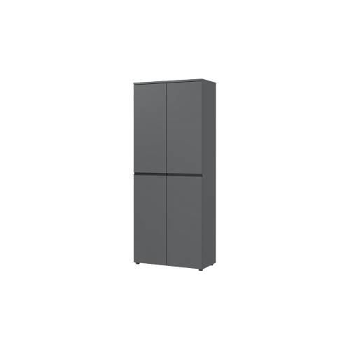 Aktenschrank Aalborg, 2 Türen, 4 Fachböden, Möbelgleiter, Spanplatte melaminharzbeschichtet, B 810 x T 400 x H 1970 mm, graphit