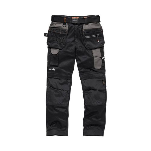 Arbeitshose mit Holstertaschen „Pro Flex“, schwarz Größe 46 regulär