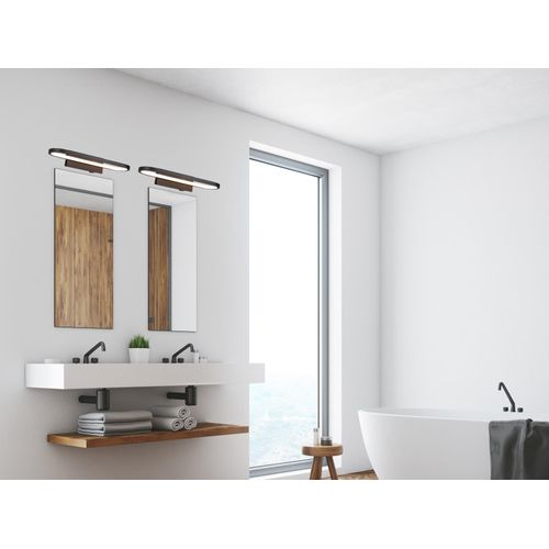 LED Wandlampe Set fürs Bad Silber 60cm Spiegelleuchte & Badlampe über Badspiegel