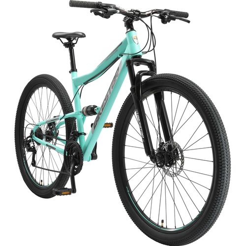 BIKESTAR Fully Mountainbike 29 Zoll | 19 Zoll Rahmen, 21 Gang Shimano Schaltung, Scheibenbremse | Mint