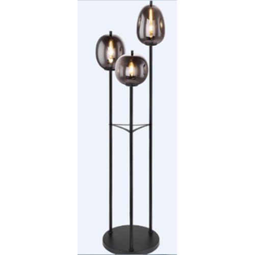 Globo Lighting Stehleuchte Metall schwarz matt, 3x E14