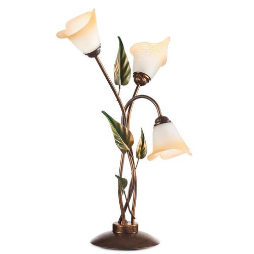 Xxxl Tischleuchte , Bronze, Olivgrün , Metall, Glas , 70 cm , Lampen & Leuchten, Innenbeleuchtung, Leuchten nach Räumen, Schlafzimmerlampen