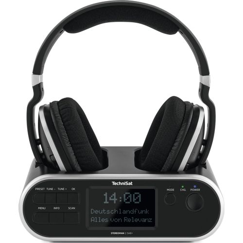 TechniSat STEREOMAN 2 | kabelloser DAB+ Funkkopfhörer mit Dockingstation