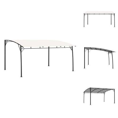 vidaXL Garten-Sonnenschutz 4x3x2,55 m Cremeweiß - Pavillons & Partyzelte
