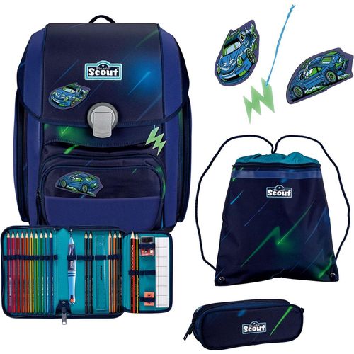 Scout Exklusiv Genius Superflash City Lights Schulranzen