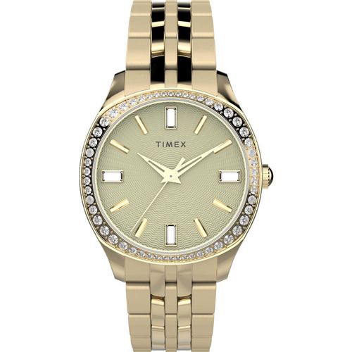Timex Trend Damenuhr TW2W17600 in Gold mit Kristallen
