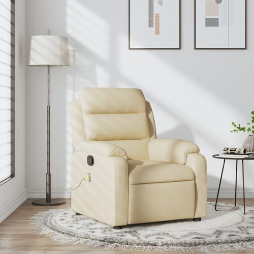 Massagesessel Creme Stoff , Klassische Sessel 2024 Neu