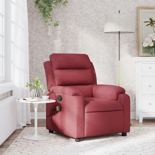 Ankonbej Massagesessel Weinrot Stoff