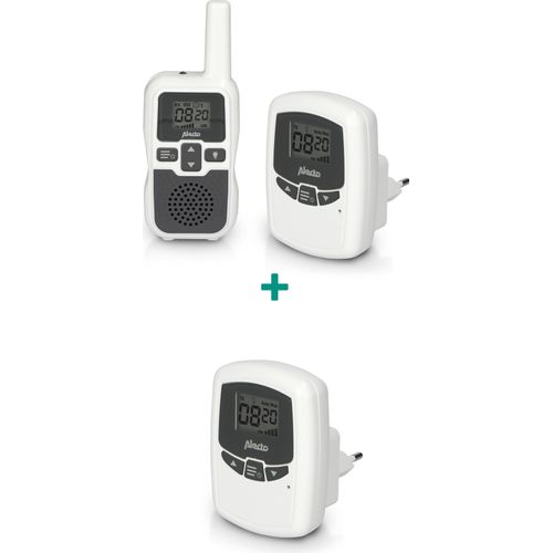 Alecto Baby DBX-80 - Babyphone mit Reichweite von bis zu 3.000 Metern, weiß/anthrazit