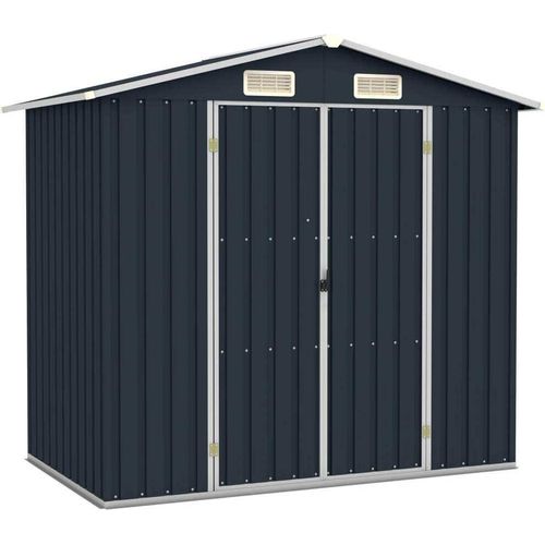 Gerätehaus Anthrazit 205x129x183 cm Verzinkter Stahl