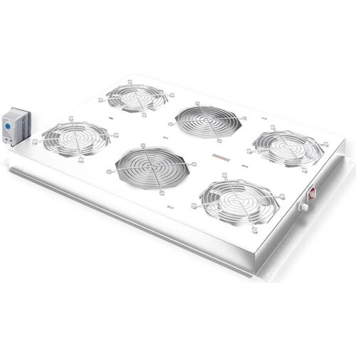 ROLINE 19-Zoll Dachlüftereinheit 4 Lüfter, Thermostat für Serverschrank grau
