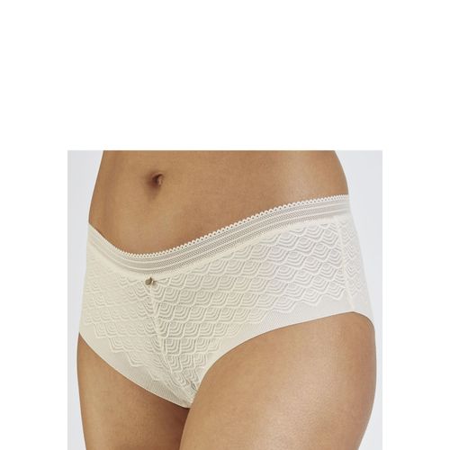 Panty LASCANA, Damen, Gr. 52/54, beige (champagner), Spitze, Obermaterial: 81% Polyamid, 19% Elasthan, Unterhosen, aus Spitze in moderner Optik mit extraflachen Kanten