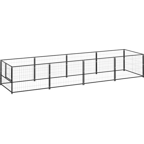 Hundezwinger Schwarz 4 m² Stahl