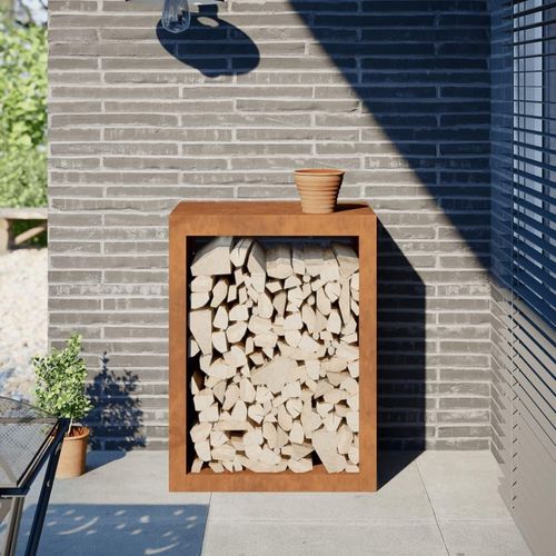 Brennholzregal 60x40x80 cm Wetterfester Stahl
