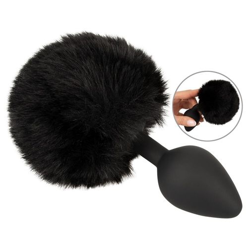 Analplug „fluffy tail size M“ mit Kunstfell-Puschel