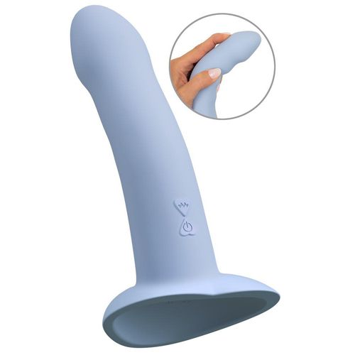 Vibrator „Heart Guy Blue“ mit herzförmigem Saugfuß
