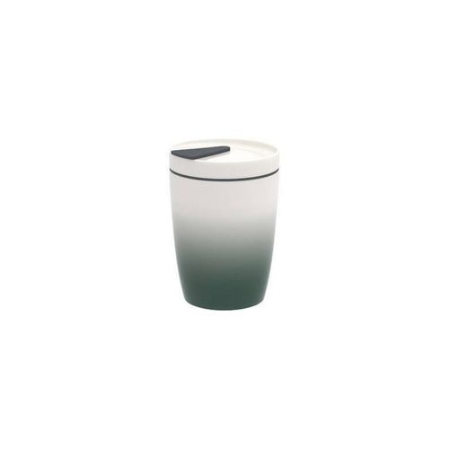 like.Villeroy & Boch Coffee-To-Go-Becher TO GO, TO Stay , Dunkelgrün , Kunststoff, Keramik , 0,29 L , Kaffee & Tee, Tassen, Thermobecher