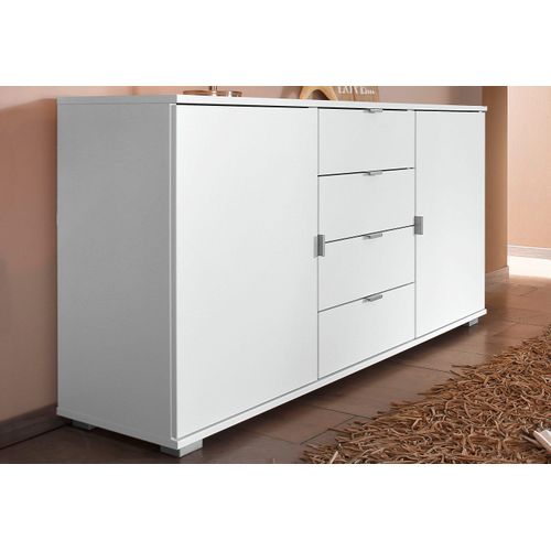 Sideboard PRIESS, weiß (weiß, weiß), B:123cm H:71cm T:38cm, Sideboards, Sideboard, Breite 123 cm