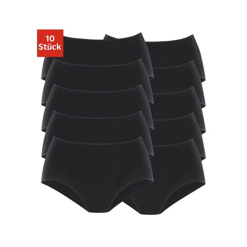 Taillenslip PETITE FLEUR, Damen, Gr. 44/46, schwarz, Single Jersey, Obermaterial: 95% Baumwolle, 5% Elasthan, unifarben, körpernah, Unterhosen, aus elastischer Baumwolle, Topseller