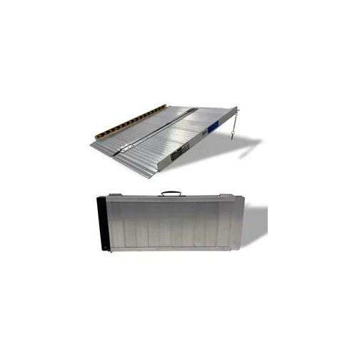 TRUTZHOLM Rollstuhlrampe klappbar 91 cm Traglast 272 kg Alu grau Auffahrrampe